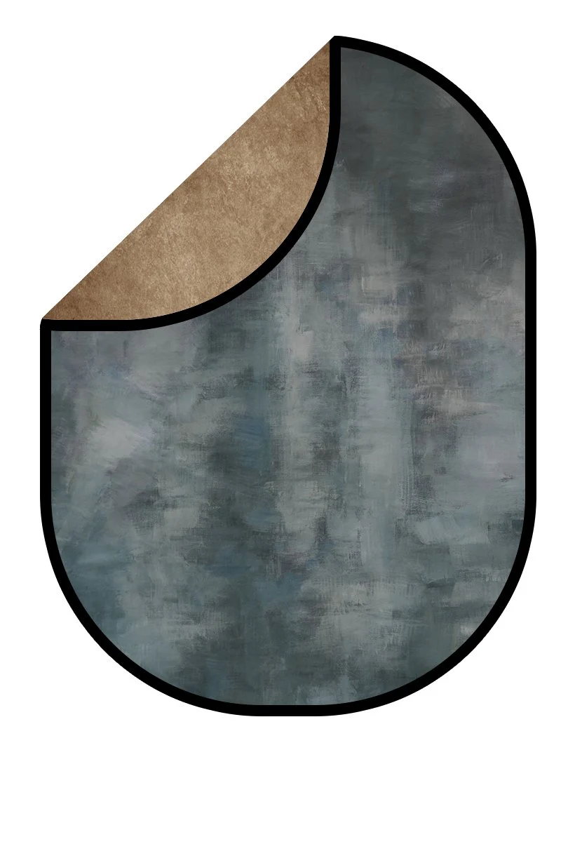 Kate Abstract Brown Texture/Abstract Gray Mixed Green Collapsible Backdrop Photography 5X6.5ft(1.5x2m) - Image 4