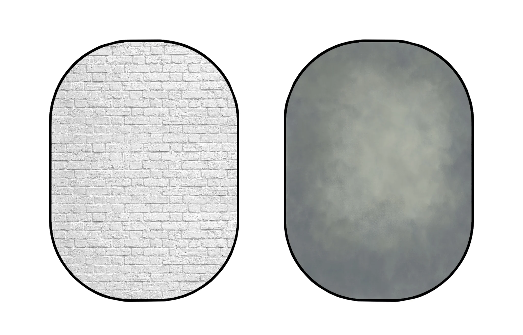 Kate Cold Tones Of Gray And Little Green/White Brick Solid Collapsible Backdrop Photography 5X6.5ft(1.5x2m) - Image 4
